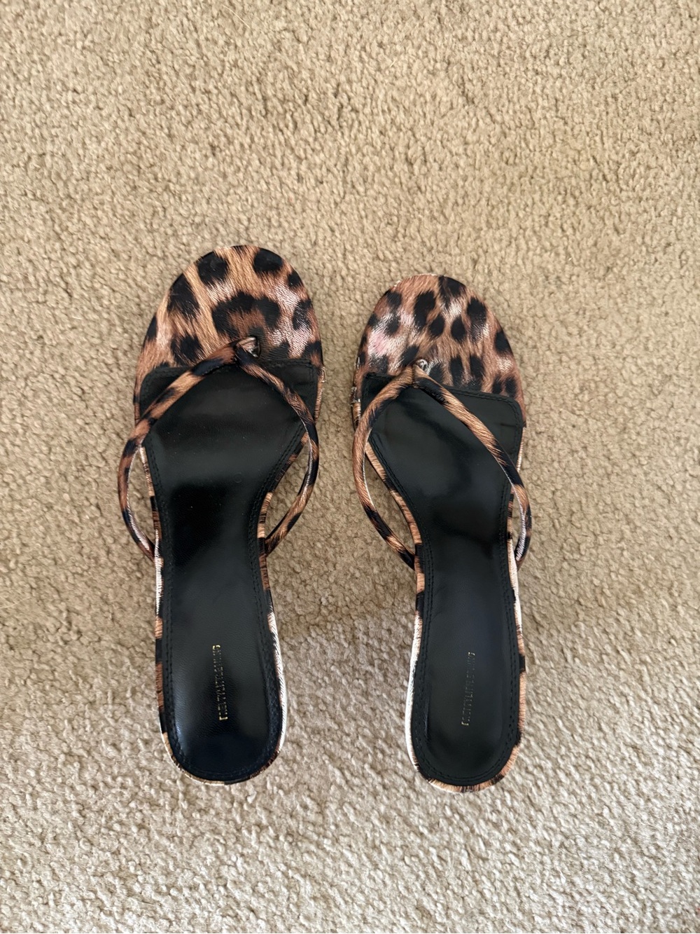 PrettyLittleThing Leopard Print kitten Heels in Brown and Black